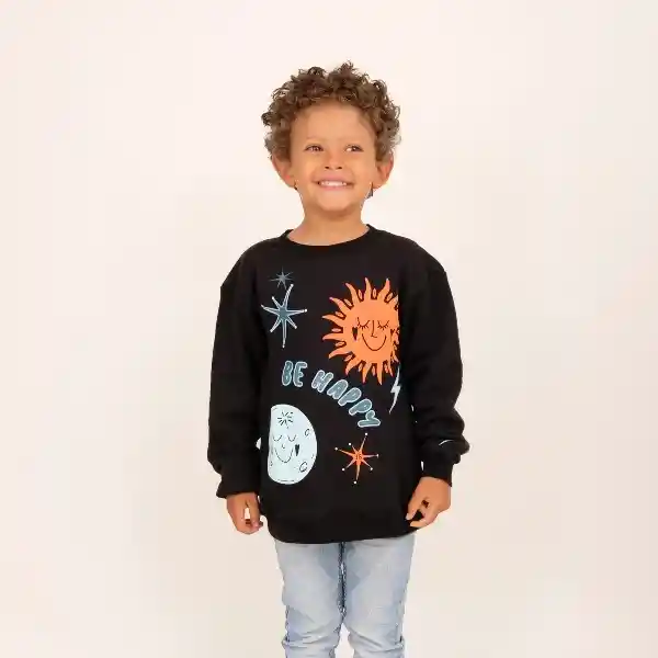 6 - 8 / Buzo Be Happy - Kids - Negro
