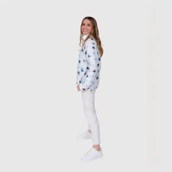 Xxs / Chaqueta Acolchada Estrellas - Marfil