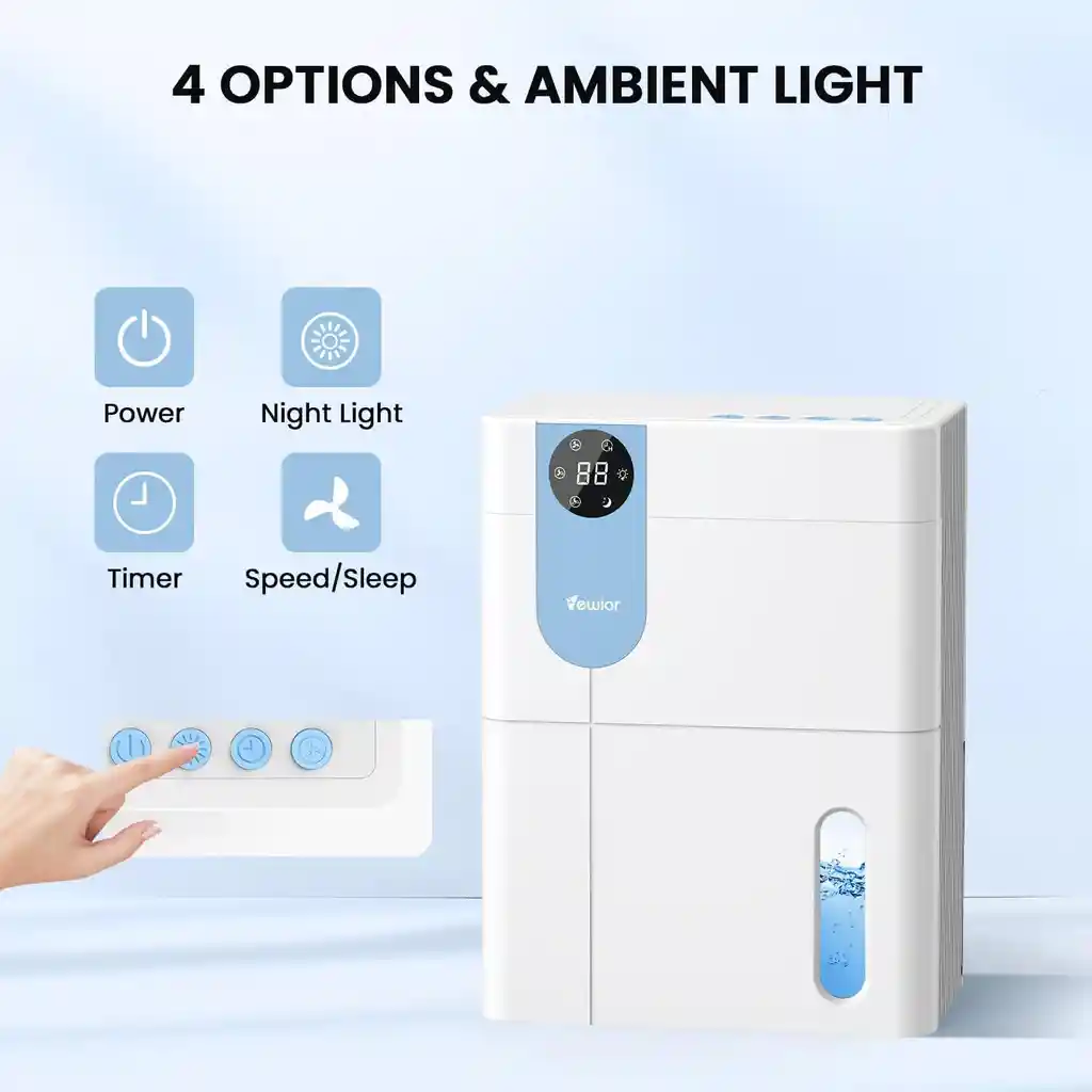Deshumidificador Automatico Ultrasilencioso Con Temporizador
