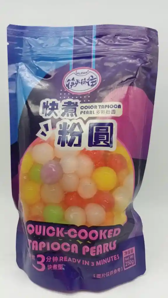 Perlas De Tapioca De Cocción Rápida Multi Color 250g