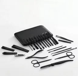 Kit Manicure Grande Estuche De Lujo Corta Uñas Y Accesorios