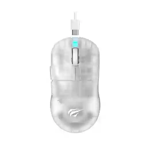 Mouse Tipo Gamer 3 Modos De Conexión Bluetooth / Receptor Usb / Usb Ms970wb Havit (color Blanco)