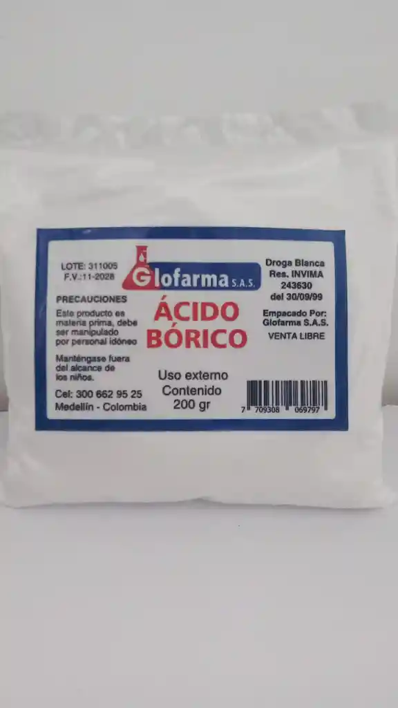 Acido Borico X 200 Gr