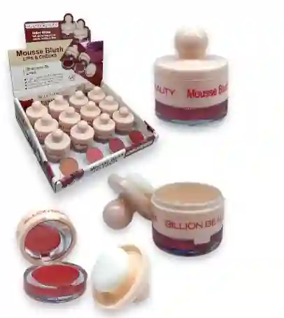 Rubor En Crema Estampita Aplicadora + Espejo 24h Tonos Surtidosbillion Beauty Ref 88