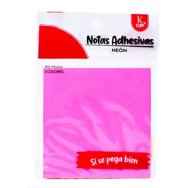 Notas Adhesivas Removibles 76x76mm Neon Pqtx100 Hj