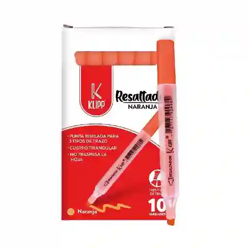 Resaltador 1 Und Naranja