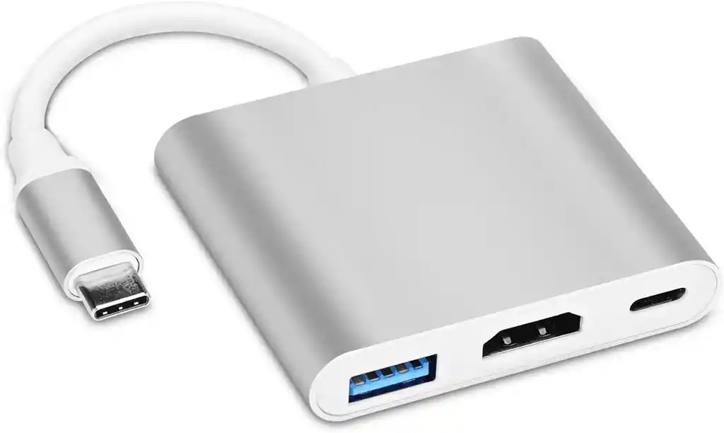 Adaptador Tipo C A Hdmi 3 En 1 Para Macbook