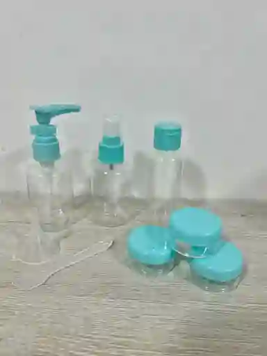 Kit Recipiente Envases Para Viajeros X7 Piezas