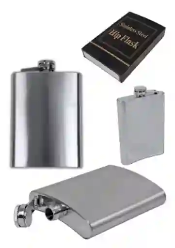 Wiskera Whiskera Licorera Plateada 8onz Acero Inoxidable