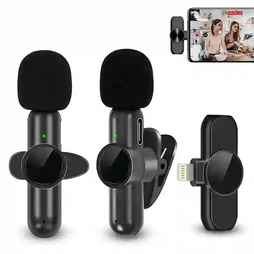 Microfonos Inalambricos De Solapa Para Iphone | 2 En 1