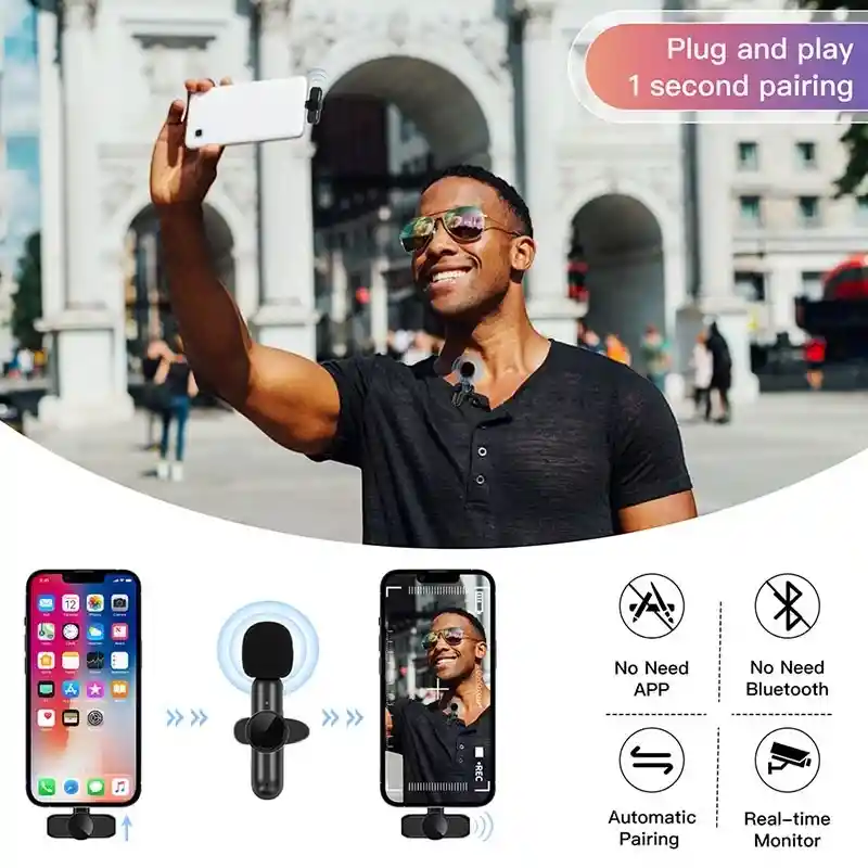Microfonos Inalambricos De Solapa Para Iphone | 2 En 1