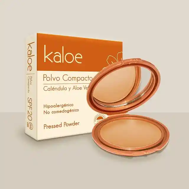 Polvo Compacto Kaloe Protección Solar Tono Canela