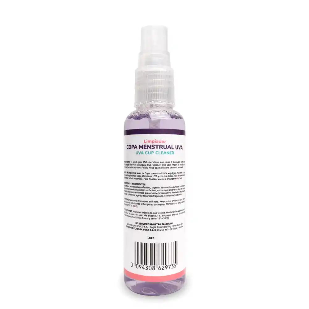 Limpiador De Copa Menstrual 58 Ml Uva