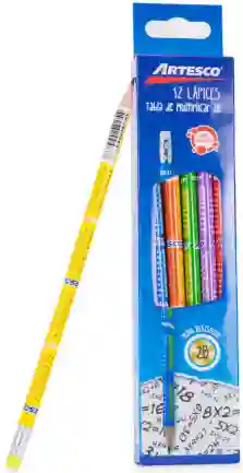 Lapiz Artesco Grafito Con Tablas De Multiplicar