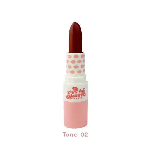 Labial Matte Kiss Me More Purpure Tono 2