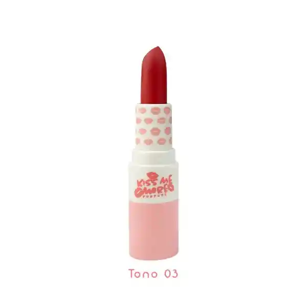 Labial Matte Kiss Me More Purpure Tono 3