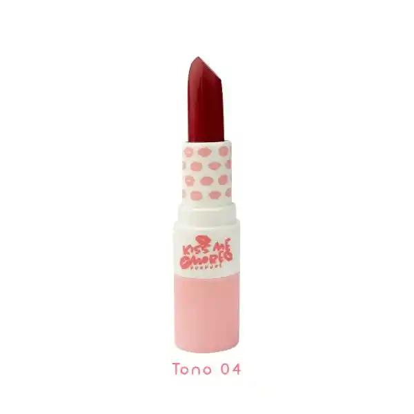 Labial Matte Kiss Me More Purpure Tono 4