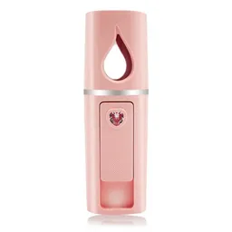 Nano Mist Spray Vaporizador Facial Con Espejo Rosado