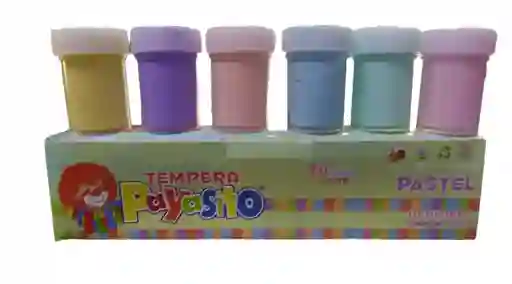 Payasito Tempera Color Pastel X6unidades