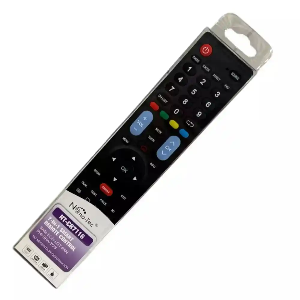 Control Remoto Universal Tv Nanotec Cr7116 7 En 1