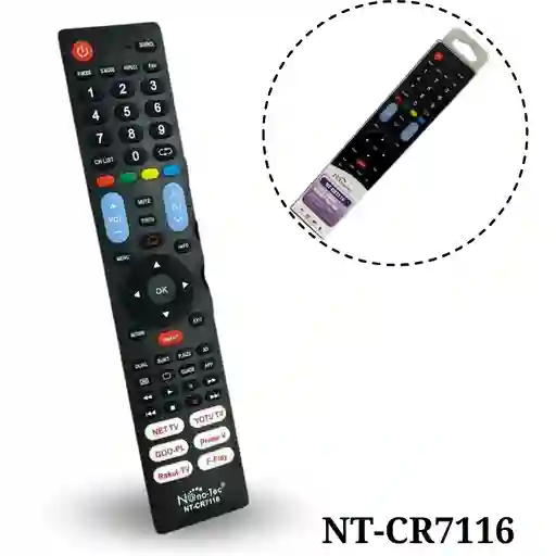Control Remoto Universal Tv Nanotec Cr7116 7 En 1