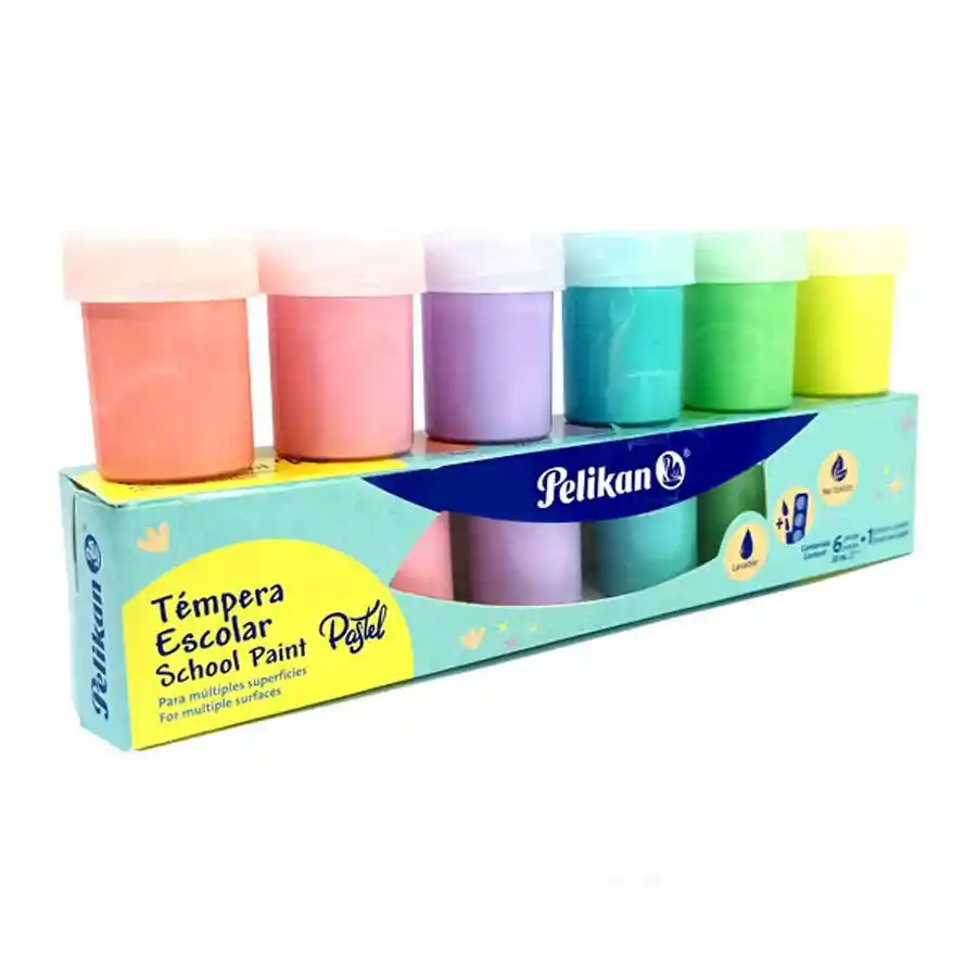 Tempera Pelikan Color Pastel X6unidades