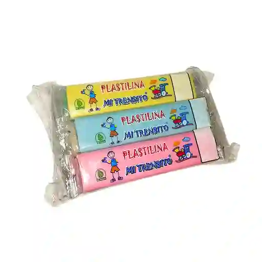 Plastilina En Barra Trensito Pastel De 12