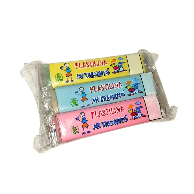 Plastilina En Barra Trensito Pastel De 12
