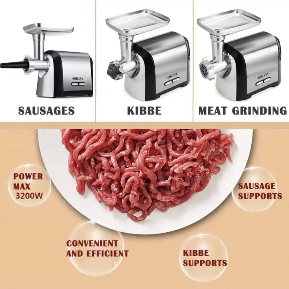 Molino De Carne Electrico Sokany 3200w