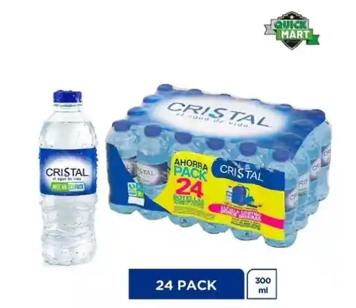 Agua Cristal 300 Ml X 24 Unidades