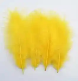 Paquete De Plumas Amarillo X12