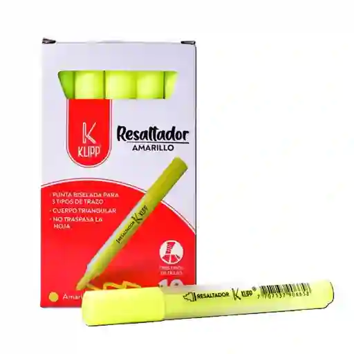 Resaltador Amarillo 1und