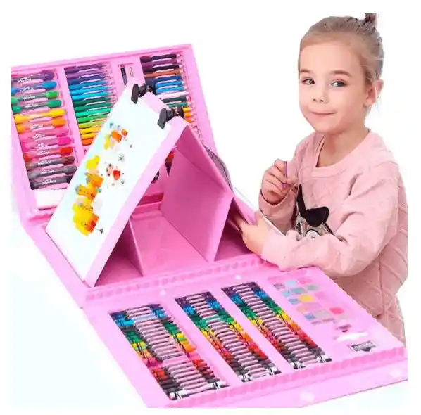 Set De Arte 208 Piezas Jl-321 Rosado