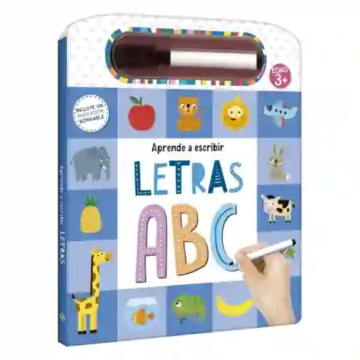 Libro Aprende A Escribir Abc Con Marcador Borrable Para Niños