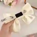 Moño Lazo Satinado Para Cabello Pelo Con Hebilla