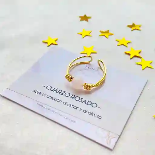 Anillo Graduable Cuarzo Rosado