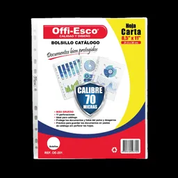 Bolsillo Catalogo Transparente Carta X 3 Und Offi-esco