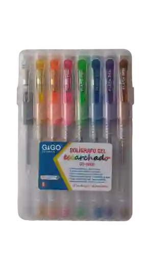 Boligrafo Gel Escarchado X 8