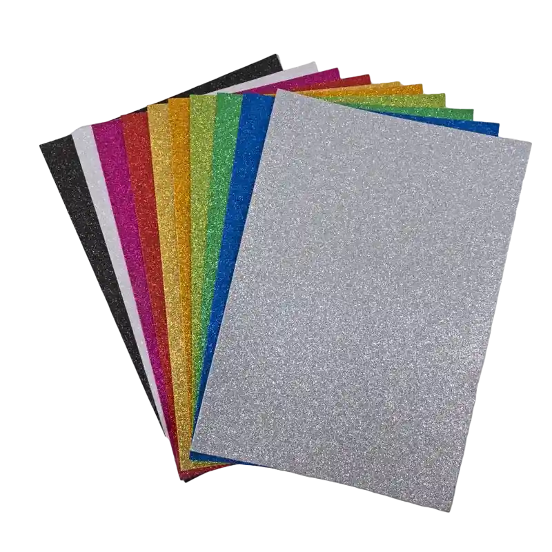 Foamy Escarchado 1/8 Colores Surtidos X 10 Und