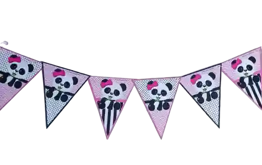 Banderin Decorativo Panda Niña X 2 Mts