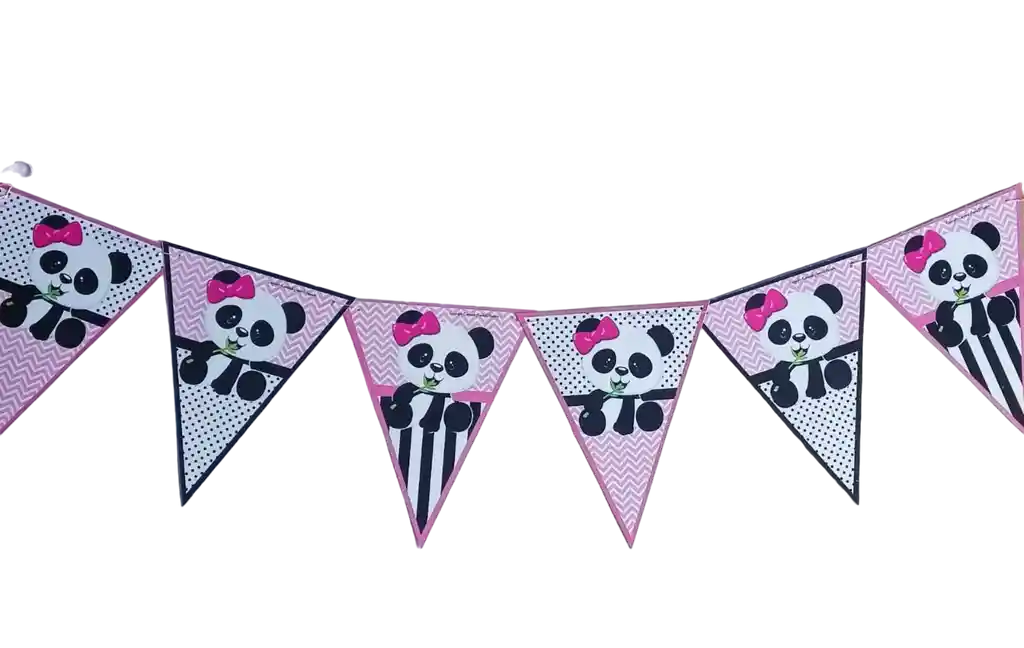 Banderin Decorativo Panda Niña X 2 Mts