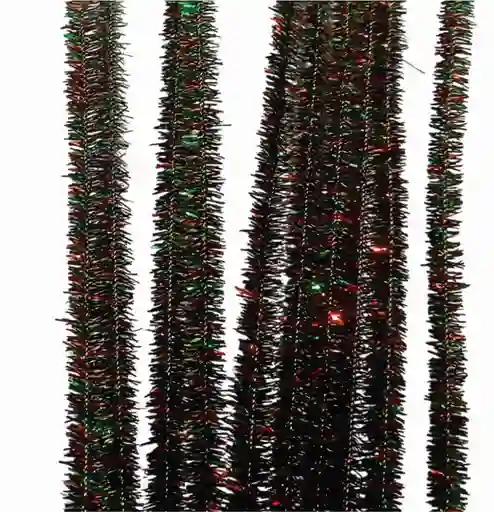 Navidad Chelines O Limpia Pipas Metalizado Verde Y Rojo X 10 Und
