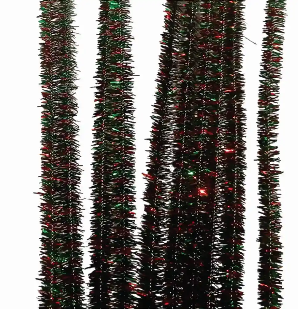 Navidad Chelines O Limpia Pipas Metalizado Verde Y Rojo X 10 Und