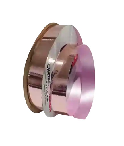 Cinta Liston De Papel Oro Rosa Metalizada 1,5cm X 25yrd