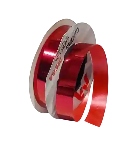 Cinta Liston De Papel Roja Metalizada 1,5cm X 25yrd