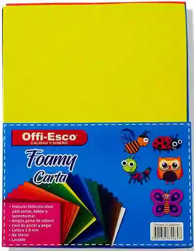 Foamy 1/8 X 10 Colores Surtidos