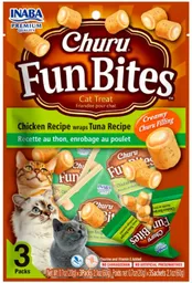 Churu Fun Bites Chicken With Tuna Recipe Gatos * 3 Unidades (20g)