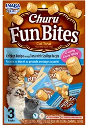 Churu Fun Bites Chicken, Tuna With Scallop Recipe Gatos * 3 Unidades (20 G)