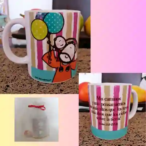 Mug Ceramica 11 Onzas Decorado
