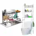 Set De Organizadores: Escurridor De Platos Y Almacenador Para Baño